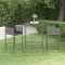 Gossi set mobilier bar de gradina, cu perne, 3 piese, gri, poliratan