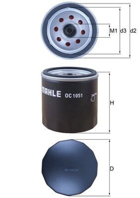 MAHLE OC 1051 Filtru ulei foto