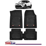 Covorase Auto TeamCar&reg; Tip Tavita Compatibile Toyota CH-R Generatia I (2016&ndash;2023) Negru Material Rezistent, Cauciuc