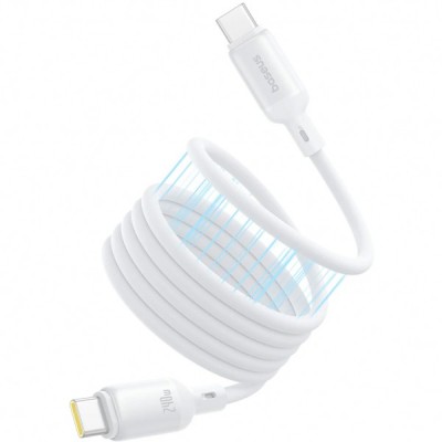 Cablu Date si Incarcare USB-C - USB-C Baseus PicoGo, 240W, 1m, Alb P10376800211-00 foto