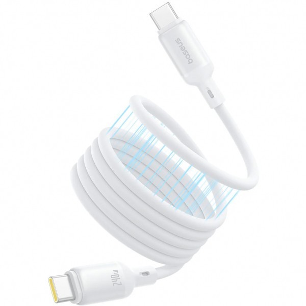 Cablu Date si Incarcare USB-C - USB-C Baseus PicoGo, 240W, 1m, Alb P10376800211-00