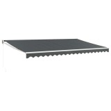 Cumpara ieftin Copertina retractabila, antracit, 5x3 m, textil si aluminiu