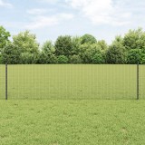 VidaXL Gard Din Plasă Sudată cu 5 St&acirc;lpi Gri 0.6x10 m Oțel