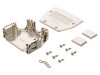 Carcasa Conector D-Sub CONEC SnapLock, Plastic, Argintie, Ecranat, Compatibil 25pin HD 44pin