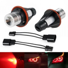 2 x Marker LED Angel Eyes 5W Rosu pentru E39 E53 E60 E61 E64