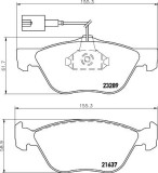Placute frana fata Fiat Multipla (186), 04.1999-06.2010, marca SRLine S70-0564