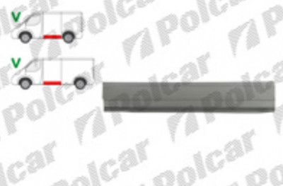 Panou reparatie lateral Vw Transporter T4, 1990- 2003, Partea Stanga, Lateral, lungime 1385 mm ,inaltime 260 mm, parte inferioara Kft Auto foto