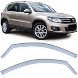 Deflector de vant, deflector de ploaie, protectie &icirc;mpotriva vantului, negru fum pentru VW Tiguan 5N 07-15 Performance AutoTuning
