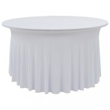 vidaXL Huse elastice de masă lungi, 2 buc., alb, 180x74 cm