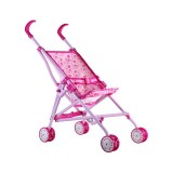 Carucior pentru papusi, Pliabil, Plastic, 60x25 cm, 3+ ani, Roz