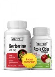 Pachet Berberina 500mg 60 capsule + Otet din cidru de mere 60 capsule, Zenyth