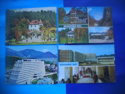 HOPCT LOT 2509 SANGEORZ BAI -JUD BISTRITA NASAUD-4 CARTI POSTALE-CIRCULATE foto