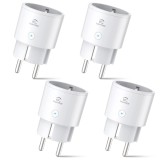 Cumpara ieftin Priza inteligenta WiFi, EIGHTREE, pachet 4 bucati, masurare consum, compatibila Alexa si Google Home, 2.4GHz, alba