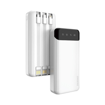 Powerbank Incapator Dudao Cu 3 Cabluri Incorporate 20000mAh USB Type C + Micro USB + Lightning White (Dudao K6Pro +) K6PRO+-WHITE foto
