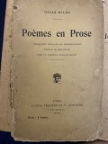 1911 Oscar Wilde, Poemes en prose, Paris, ed. Eugene Figuiere