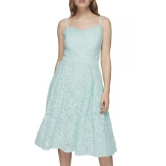 N616-1200 Rochie midi eleganta, din dantela florala