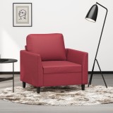 VidaXL Canapea de o persoană, roșu vin, 60 cm, piele ecologică