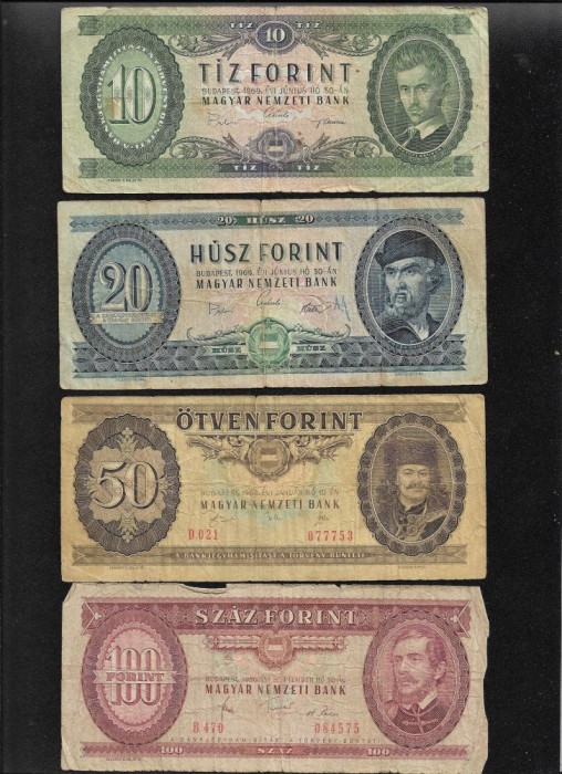 Set Ungaria 10 + 20 + 50 + 100 forint