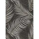 Tapet cu frunze extralavabil,maro,negru,crem,dormitor,GMK 3 10221-15