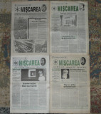 Ziar Miscarea,Marian Munteanu, anul I,1992,4 numere,ziare dupa Revolutie anii 90
