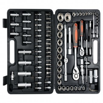 Trusa tubulare 1/2&quot;-1/4&quot;,biti si clicheti, Cr-V, 94 piese