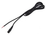 Cablu Negru DC 5.5/2.5 Soclu Drept 2m, WEST POL