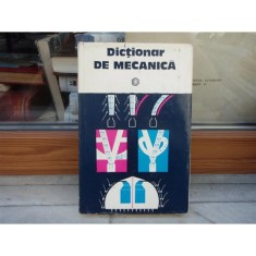 DICTIONAR DE MECANICA , CAIUS IACOB , 1980