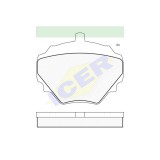 Set placute frana Icer 180231, parte montare : Punte Spate