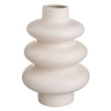Vază decorativă ceramică, culoarea nisipului, cu trei inele, &Oslash;20x30cm, CMCLASS