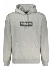 Hanorac bărbați, cu imprimeu cu logo, Regular fit, gri, XL