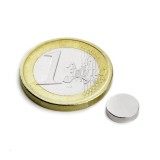 Magnet neodim disc &Oslash;8&amp;#215;2 mm, putere 1 kg, N42