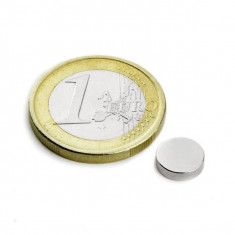 Magnet neodim disc Ø8&#215;2 mm, putere 1 kg, N42