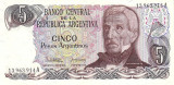 Argentina 5 Pesos Argentinos ND (1983-1984) - P-312 UNC !!!