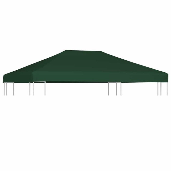 Acoperis de pavilion, 310 g/m&sup2;, verde, 4 x 3 m