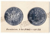 2 LEI 1924 - Aluminiu COINS, Reclama FERDINAND, Carton Embosat ( 6,5/4 cm )