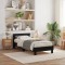 vidaXL Cadru de pat Stejar negru 90 x 190 cm Lemn compozit 863807