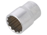 Cheie tubulară 12-puncte 22mm, oţel crom-vanadium C.K