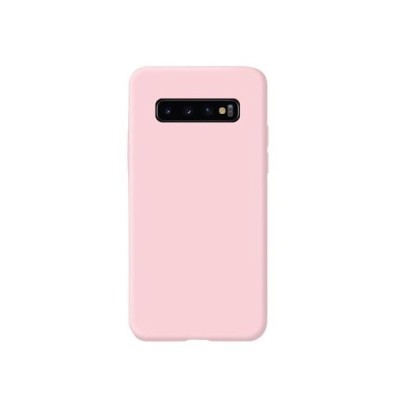 Husa protectie flippy compatibila cu samsung galaxy s10 liquid silicone case roz foto
