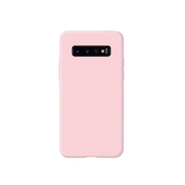 Husa protectie flippy compatibila cu samsung galaxy s10 liquid silicone case roz