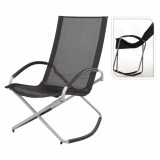 442216 ProGarden Foldable Rocking Chair Black