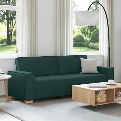 Canapea 3 locuri Gossi, verde inchis, 180 cm, material foto