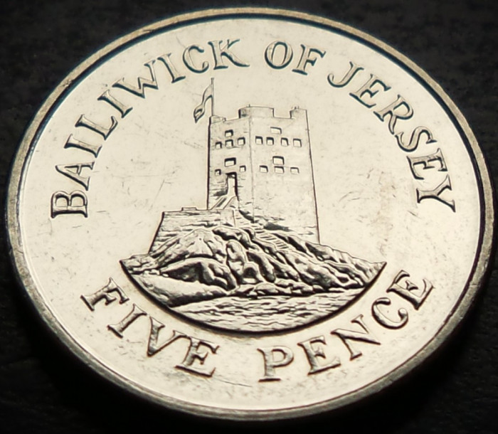 Moneda 5 PENCE - JERSEY, anul 2014 * cod 5004
