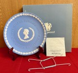 FARFURIE DIN PORTELAN ENGLEZESC BLUE JASPERWARE- WEDGWOOD D20,5cm