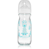 Bebeconfort Emotion Glass White biberon pentru sugari Giraffe 0-12 m 270 ml