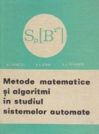 Metode matematice si algoritmi in studiul sistemelor automate foto