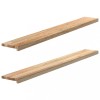 Gossi pervaz 2 buc lemn masiv de stejar netratat 160x20x2 cm