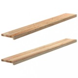 vidaXL Pervaz 2 buc lemn masiv de stejar netratat 160x20x2 cm