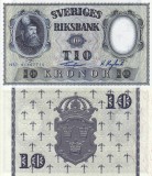 SUEDIA 10 kronor 1957 UNC!!!