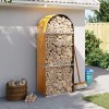 VidaXL Suport de bușteni, aspect de lemn, 80x45x190 cm, oțel galvanizat 364580