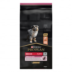 PURINA PRO PLAN PUPPY Sensitive Skin, Talie Medie, Somon, 12 kg